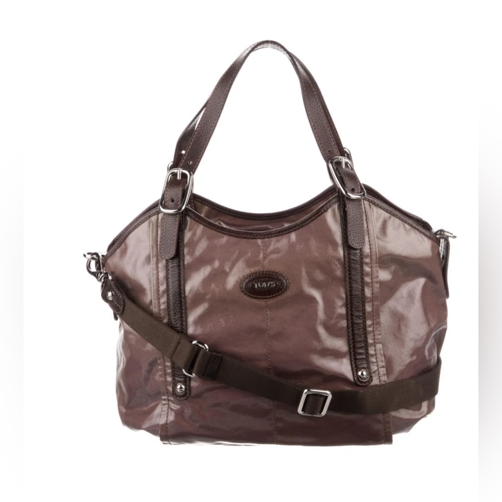 TOD'S Large Metallic Shoulder Bag